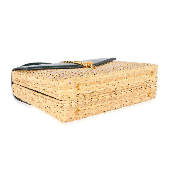 Gucci Small Sylvie Wicker Top Handle Bag - Picture 7 of 7
